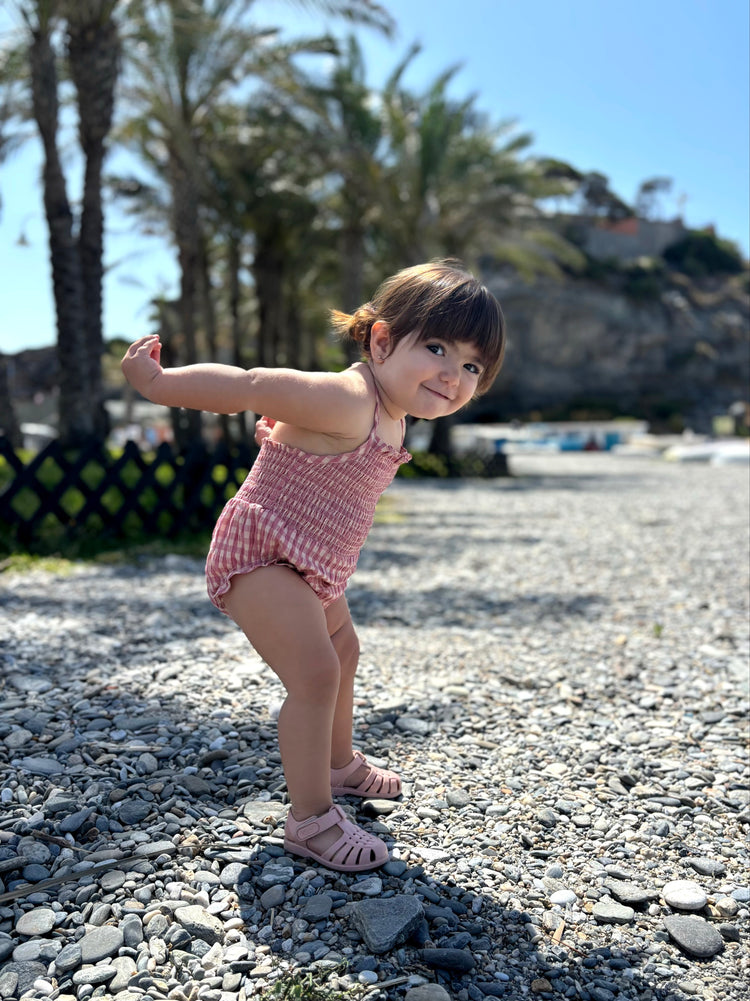 Bañador niña rosa