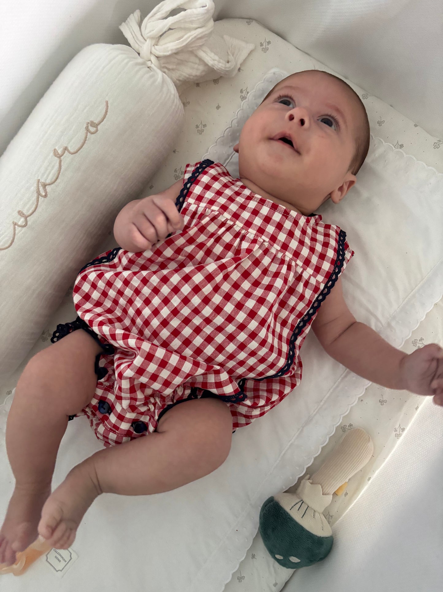 Pelele Vichy rojo