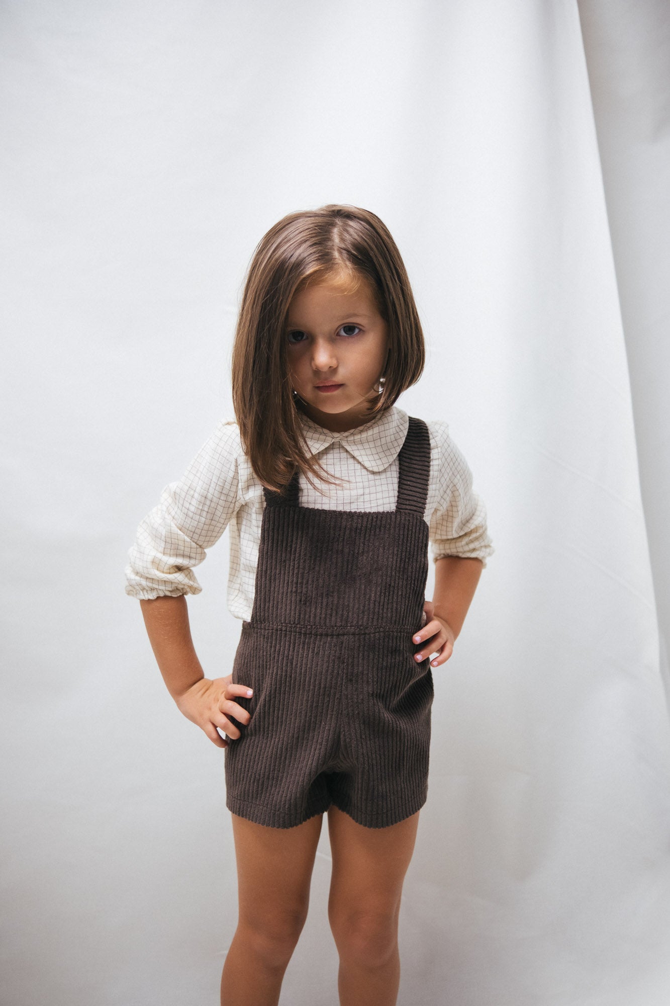 Camisa cuello bebé cuadros