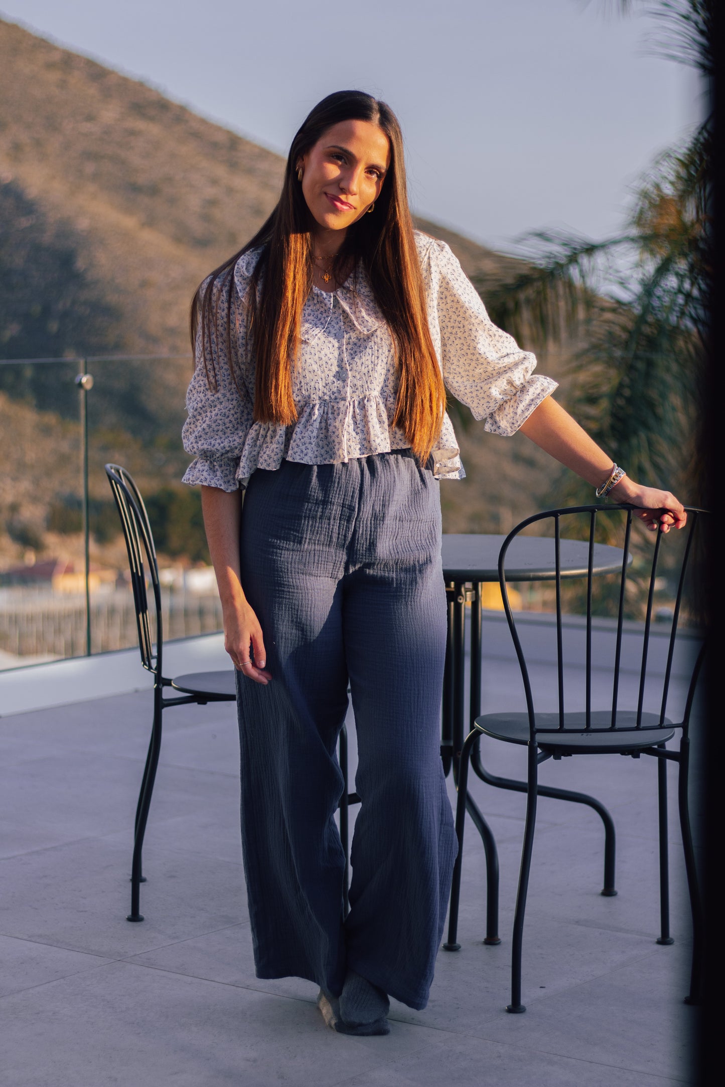 Pantalón azul mujer