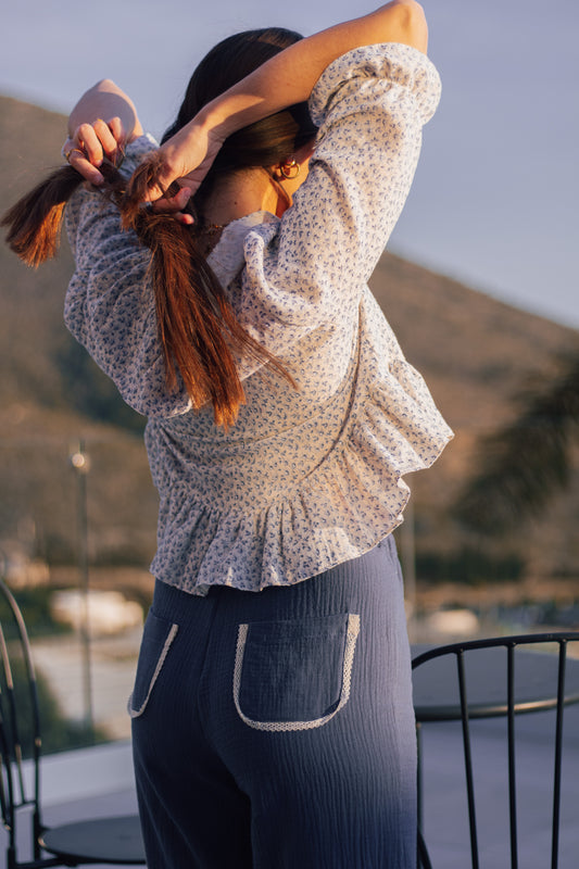 Pantalón azul mujer