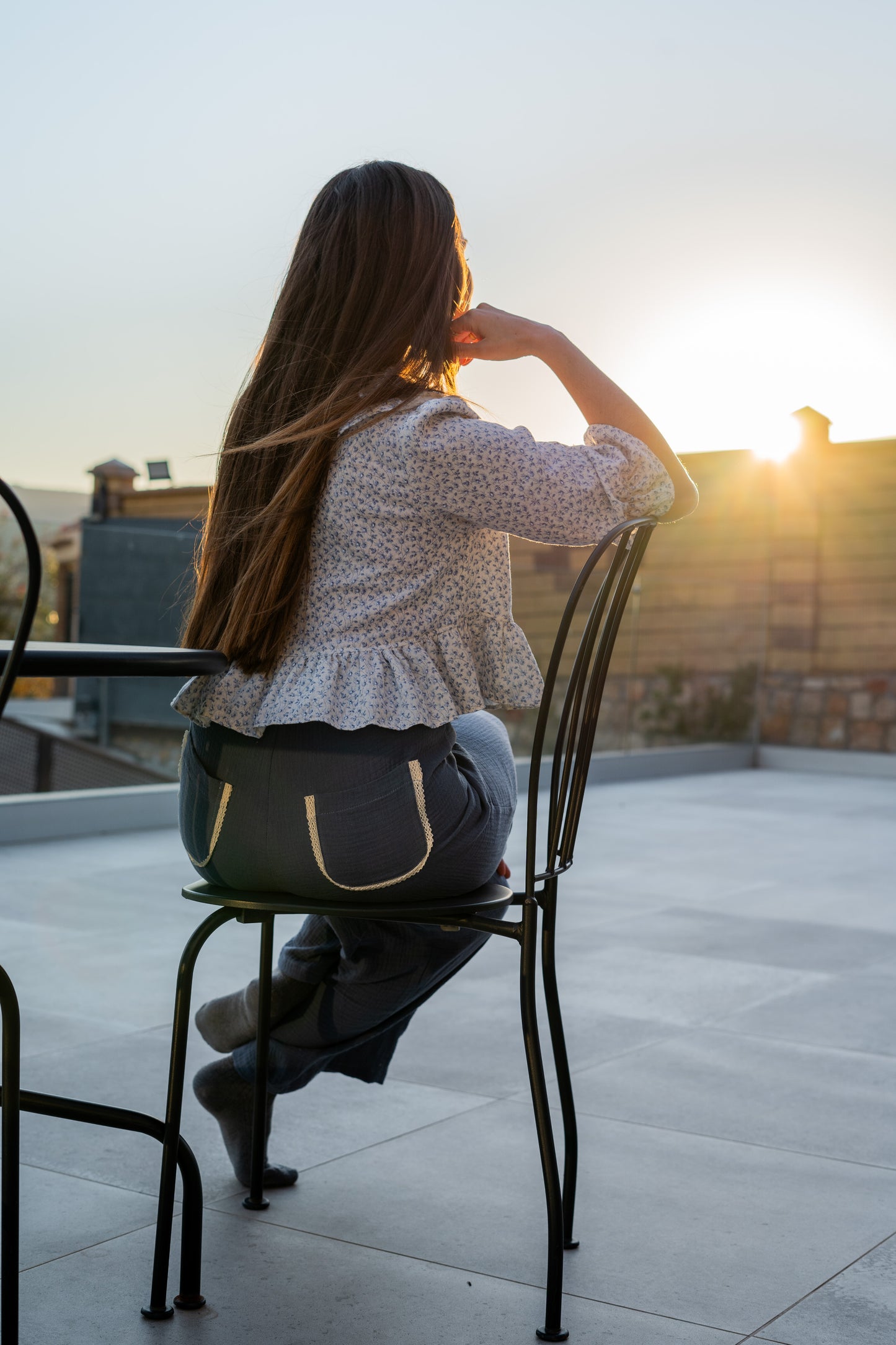 Pantalón azul mujer