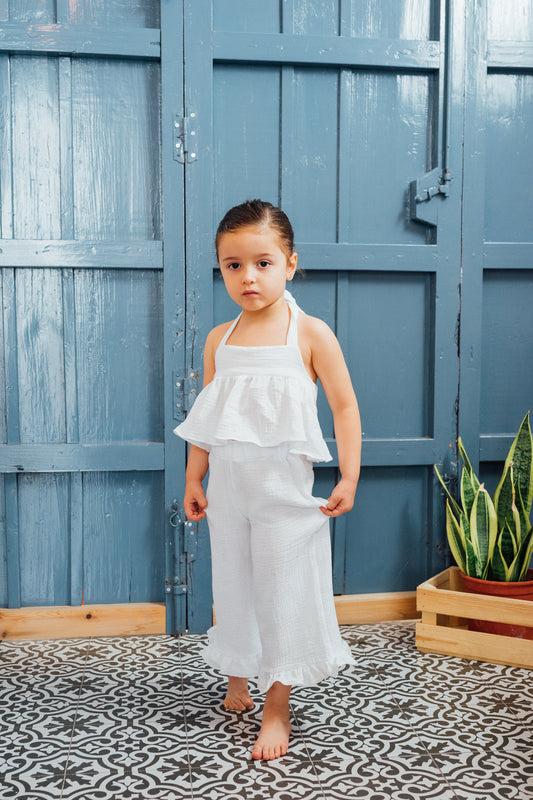 Pantalón largo blanco