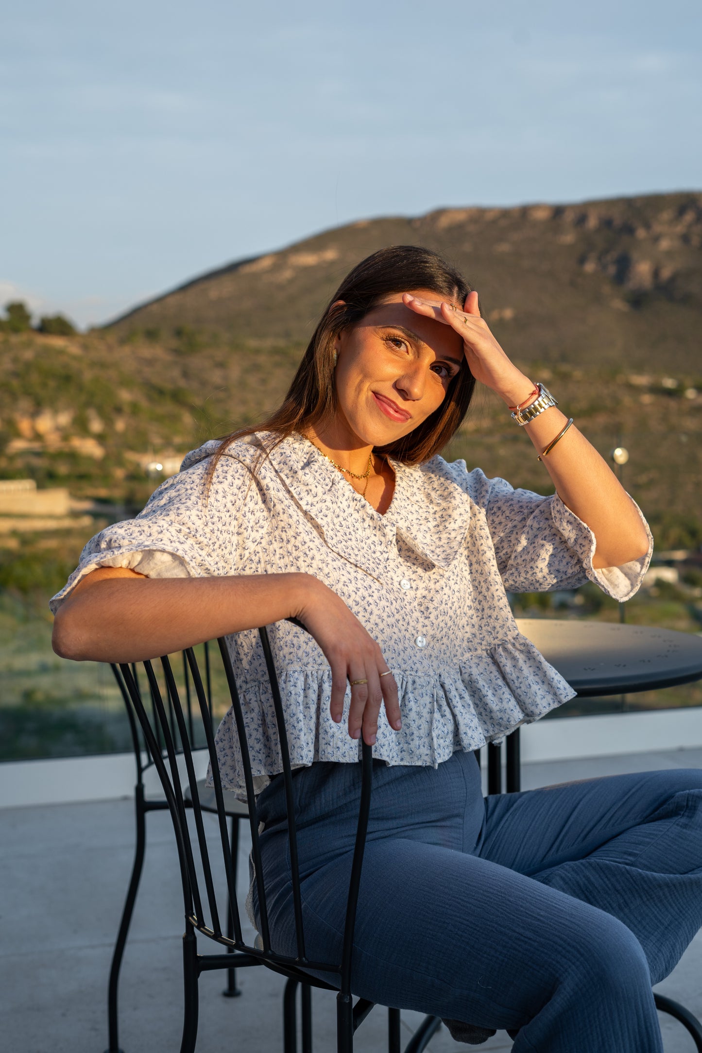 Pantalón azul mujer