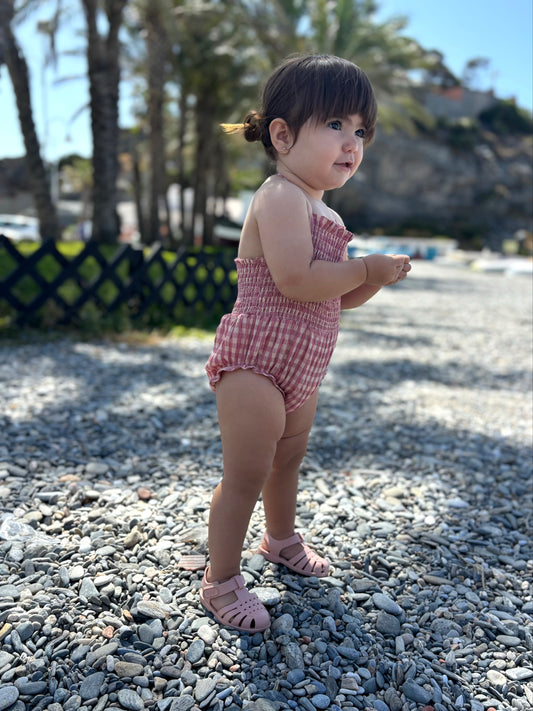 Bañador niña rosa