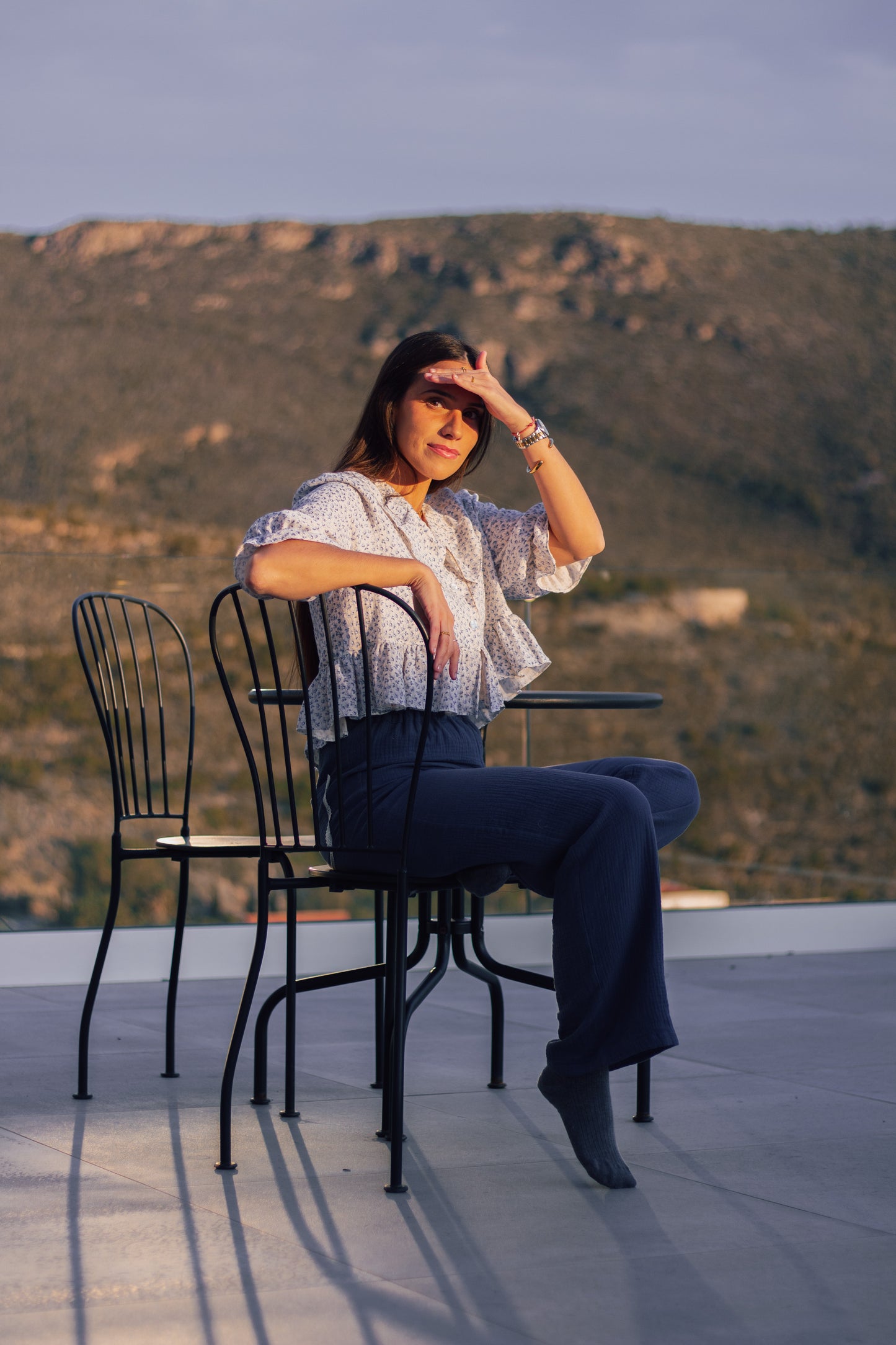 Pantalón azul mujer