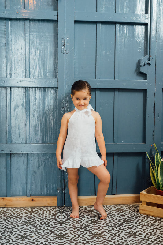 Vestido lazada blanco