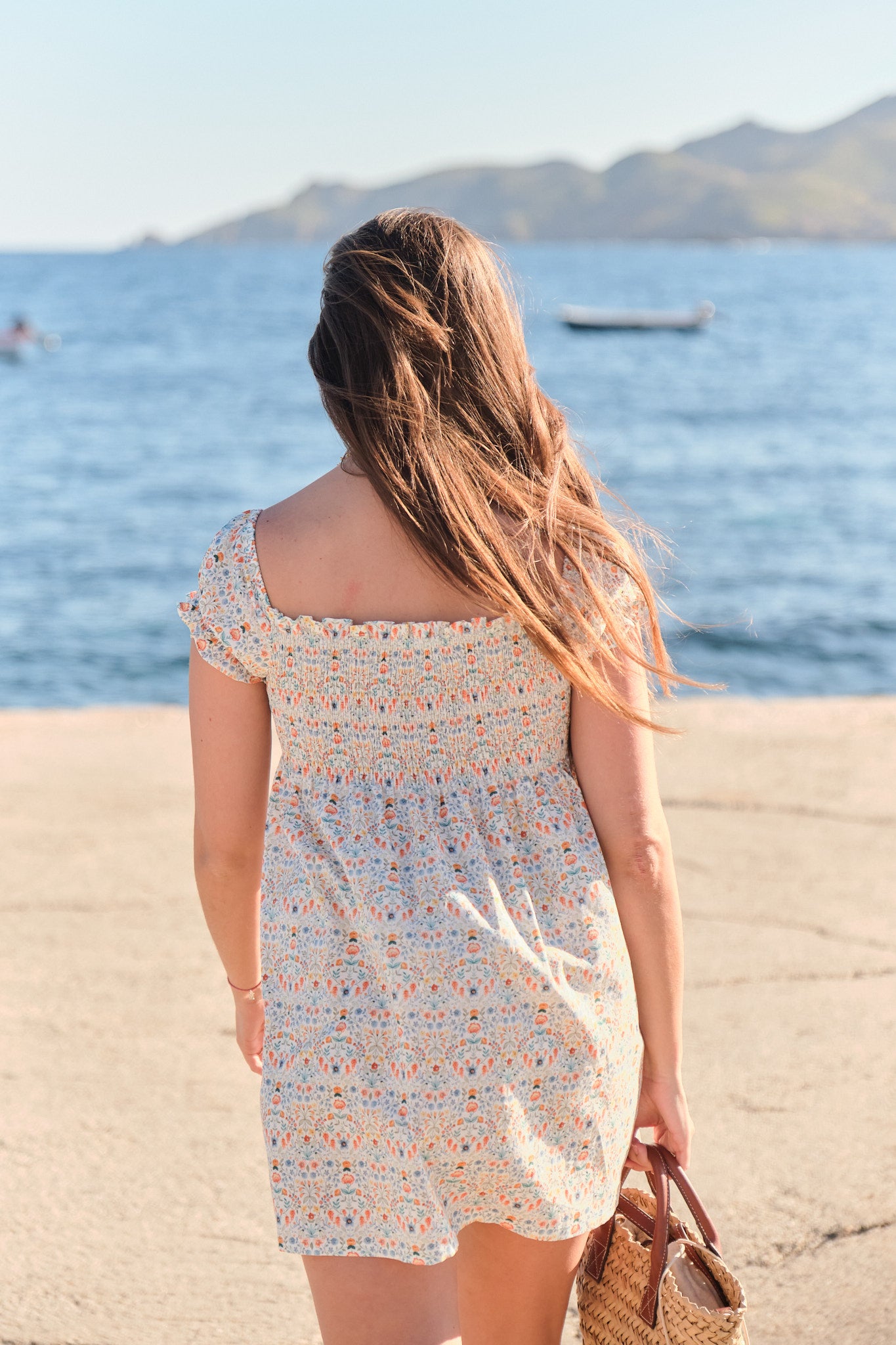 Vestido frunces mujer