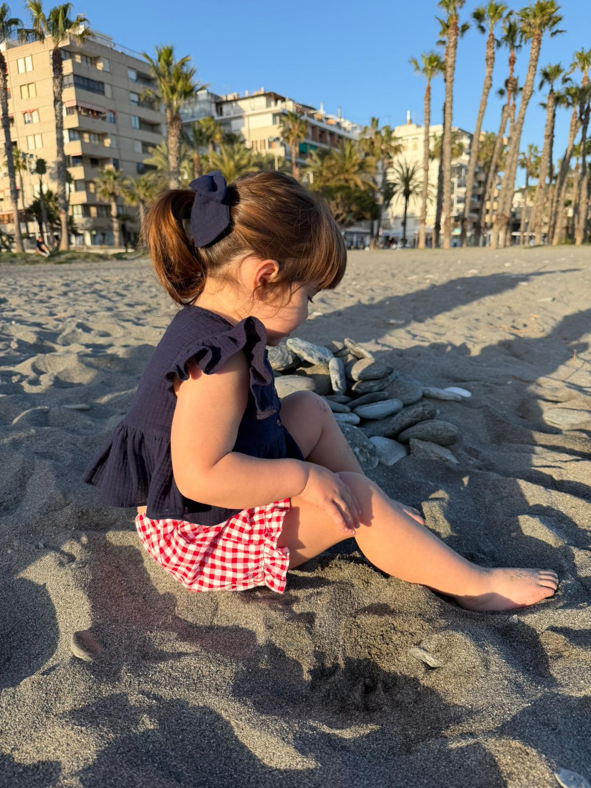 Pantalón corto Vichy niña