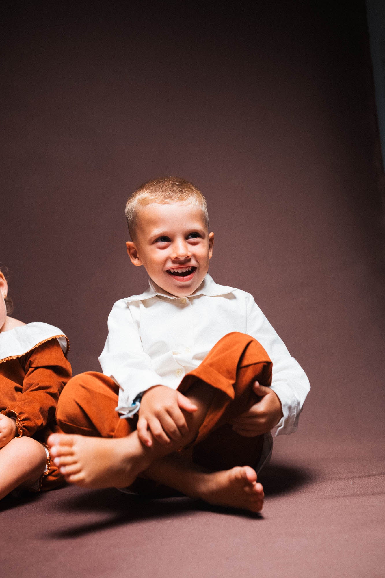 Pantalón unisex teja