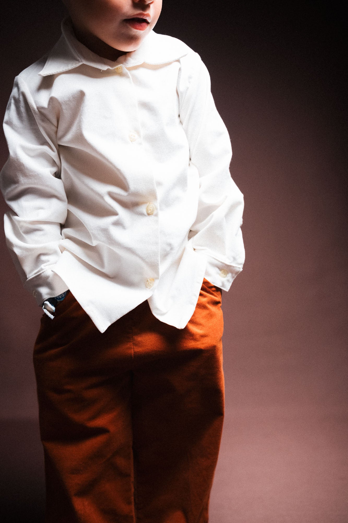 Pantalón unisex teja